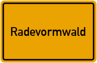 City Sign Radevormwald