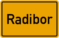 Ortsschild von Gemeinde Radibor in Sachsen