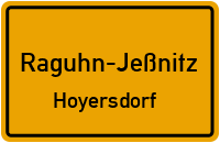Straßenverzeichnis Raguhn-Jeßnitz Hoyersdorf