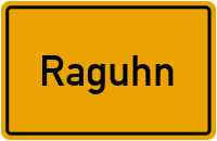 Ortsschild von Stadt Raguhn in Sachsen-Anhalt