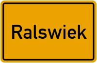 Ortsschild von Ralswiek in Mecklenburg-Vorpommern