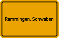 City Sign Rammingen, Schwaben