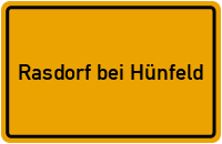 Ortsschild Rasdorf bei Hünfeld