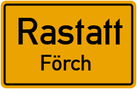 Straßen in Rastatt Förch
