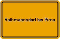 Ortsschild Rathmannsdorf bei Pirna