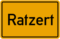 Ortsschild von Gemeinde Ratzert in Rheinland-Pfalz