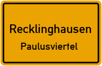 Beckbruchweg in RecklinghausenPaulusviertel