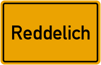 Ortsschild von Reddelich in Mecklenburg-Vorpommern