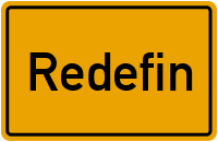 Ortsschild von Redefin in Mecklenburg-Vorpommern