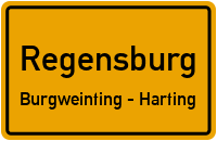 Kreuzhofbrücke in RegensburgBurgweinting - Harting