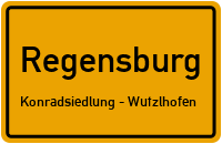 Busspur Wende Haltestelle Wutzlhofen in RegensburgKonradsiedlung - Wutzlhofen