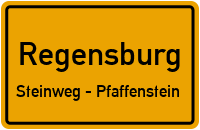 Reinhausener Brücke in RegensburgSteinweg - Pfaffenstein