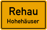 Straßenverzeichnis Rehau Hohehäuser