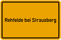 City Sign Rehfelde bei Strausberg
