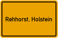 City Sign Rehhorst, Holstein
