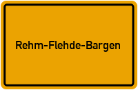Ortsschild von Gemeinde Rehm-Flehde-Bargen in Schleswig-Holstein