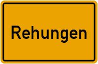 Ortsschild von Gemeinde Rehungen in Thüringen