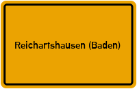 Ortsschild von Gemeinde Reichartshausen (Baden) in Baden-Württemberg