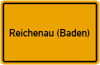 City Sign Reichenau (Baden)