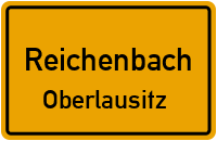 City Sign Reichenbach / Oberlausitz