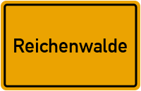 Ortsschild von Gemeinde Reichenwalde in Brandenburg