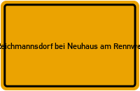 Ortsschild Reichmannsdorf bei Neuhaus am Rennweg