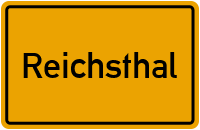 Ortsschild von Gemeinde Reichsthal in Rheinland-Pfalz