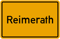 Ortsschild von Gemeinde Reimerath in Rheinland-Pfalz