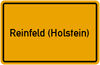 City Sign Reinfeld (Holstein)