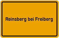 Ortsschild Reinsberg bei Freiberg