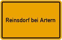 City Sign Reinsdorf bei Artern