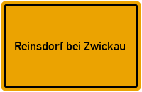 City Sign Reinsdorf bei Zwickau