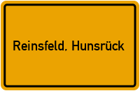 City Sign Reinsfeld, Hunsrück