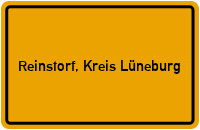 Ortsschild von Gemeinde Reinstorf, Kreis Lüneburg in Niedersachsen