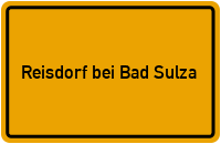 City Sign Reisdorf bei Bad Sulza