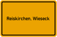 Ortsschild von Gemeinde Reiskirchen, Wieseck in Hessen