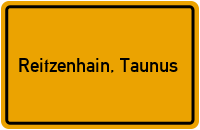 Ortsschild von Gemeinde Reitzenhain, Taunus in Rheinland-Pfalz