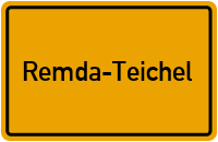 Ortsschild von Stadt Remda-Teichel in Thüringen