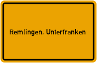 City Sign Remlingen, Unterfranken