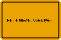 City Sign Rennertshofen, Oberbayern