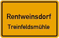 Straßenverzeichnis Rentweinsdorf Treinfeldsmühle
