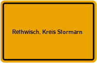 Ortsschild von Gemeinde Rethwisch, Kreis Stormarn in Schleswig-Holstein