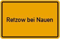 Ortsschild Retzow bei Nauen