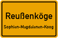 Schleusenweg in ReußenkögeSophien-Magdalenen-Koog