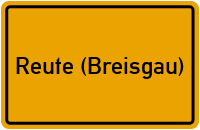 City Sign Reute (Breisgau)