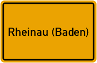 Ortsschild von Stadt Rheinau (Baden) in Baden-Württemberg