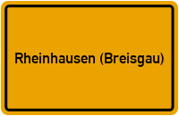 Ortsschild von Gemeinde Rheinhausen (Breisgau) in Baden-Württemberg