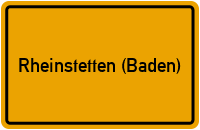Ortsschild von Stadt Rheinstetten (Baden) in Baden-Württemberg