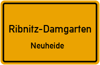 Straßen in Ribnitz-Damgarten Neuheide