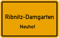 Straßen in Ribnitz-Damgarten Neuhof
